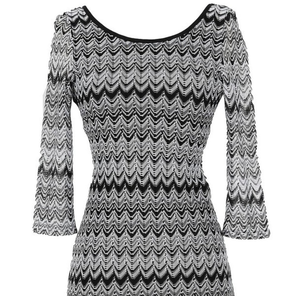 Double Vision Chevron Print Dress